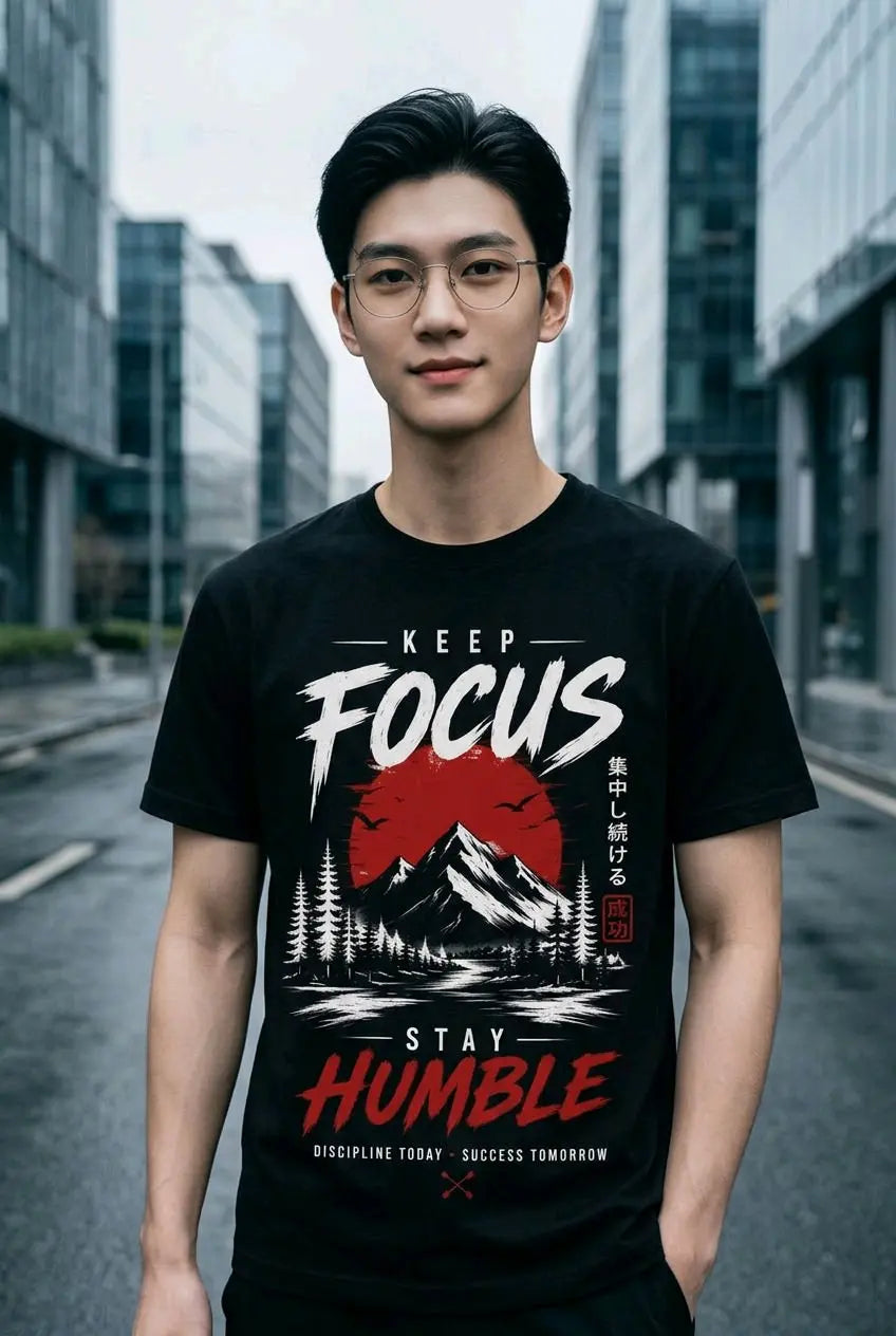 Keep Focus Stay Humble T-Shirt TeeStation
