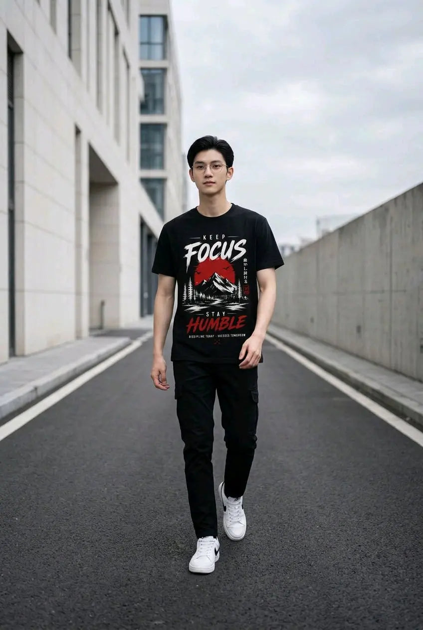 Keep Focus Stay Humble T-Shirt TeeStation