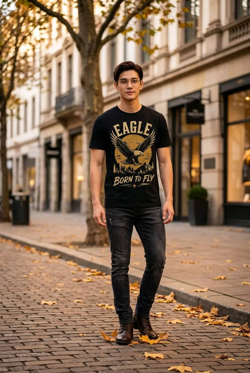 Eagle Born to Fly T-Shirt TeeStation