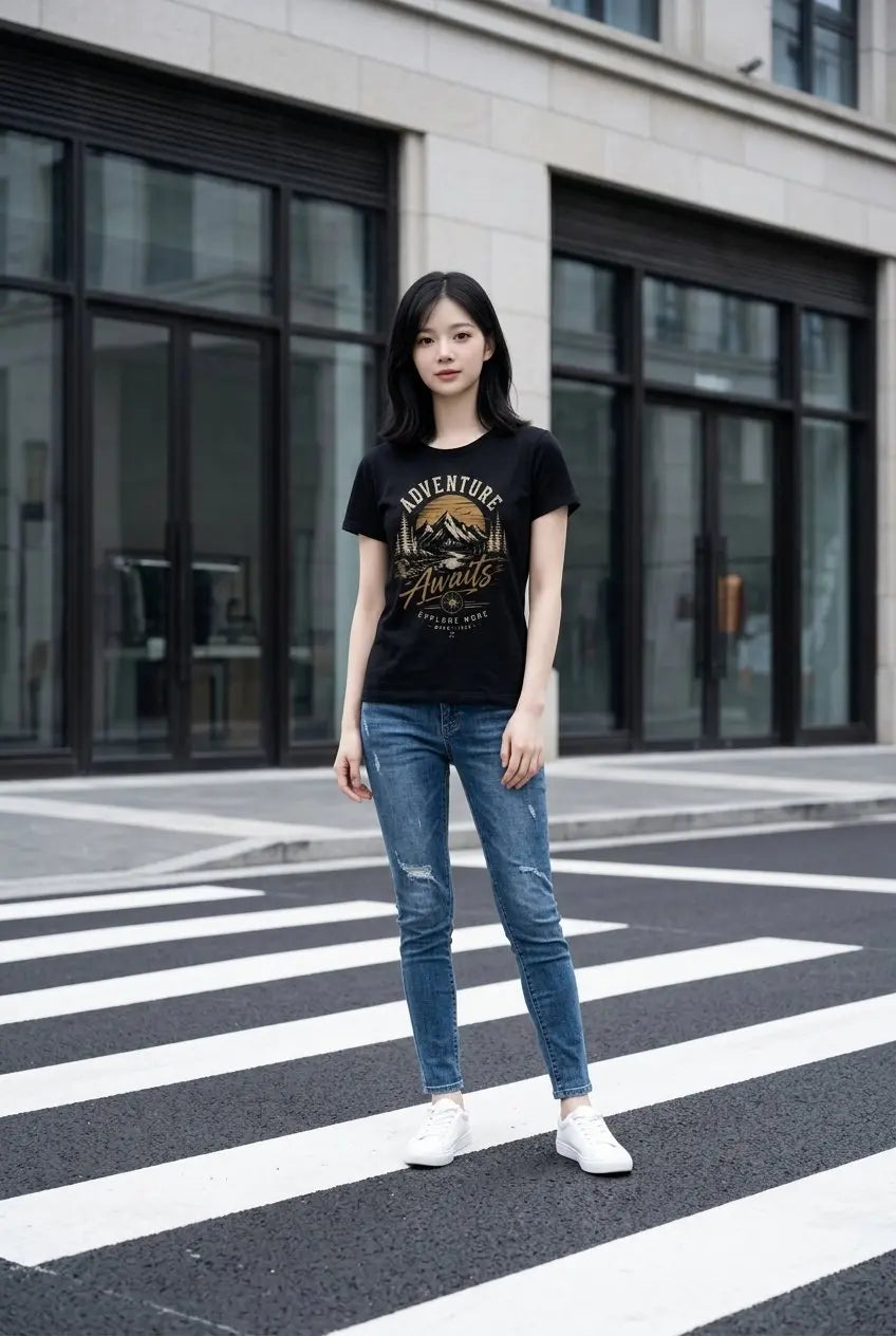 Adventure Awaits Explore More Worry Less T-Shirt TeeStation