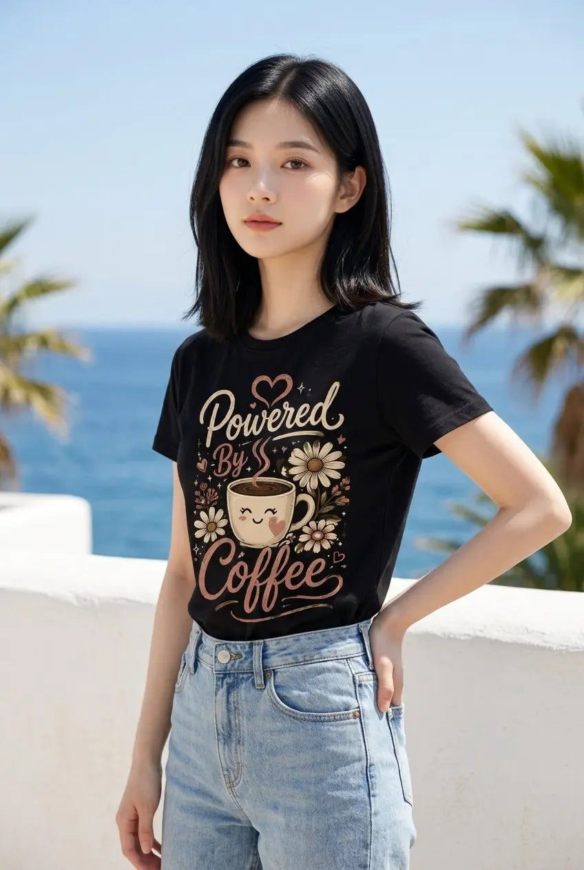 Powered by Coffee T-Shirt TeeStation