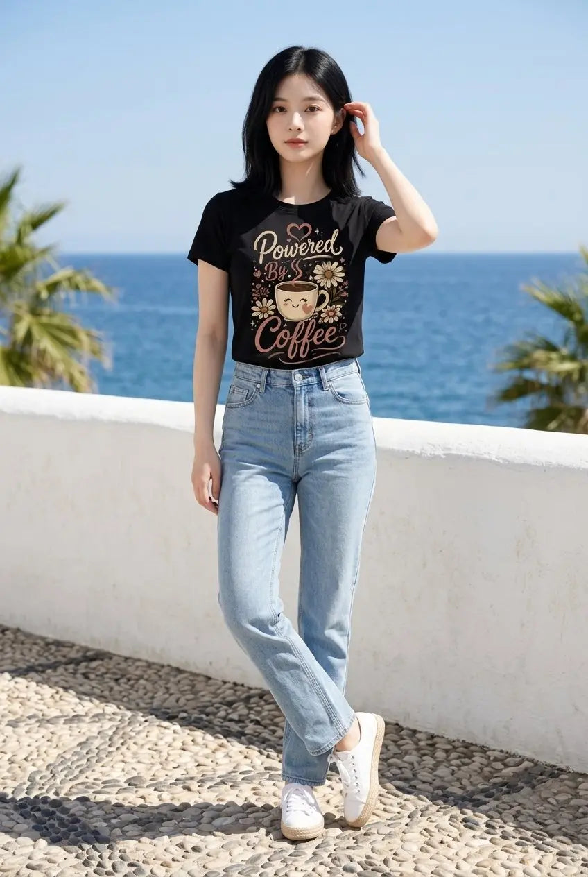 Powered by Coffee T-Shirt TeeStation