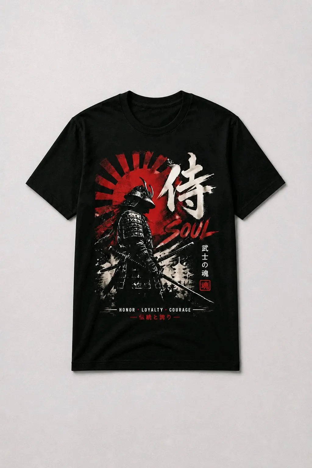 Japanese Samurai Soul T-Shirt TeeStation