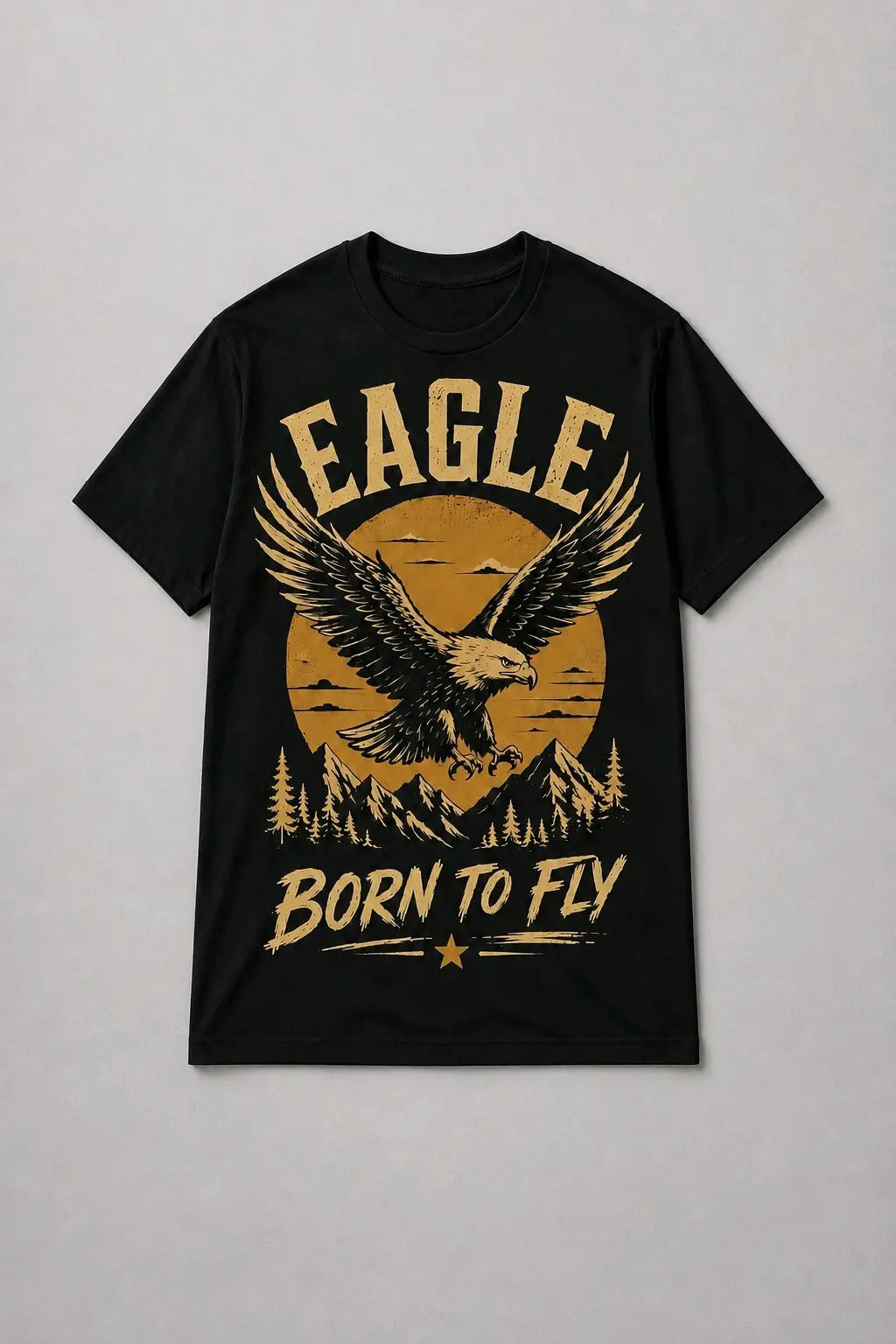 Eagle Born to Fly T-Shirt TeeStation