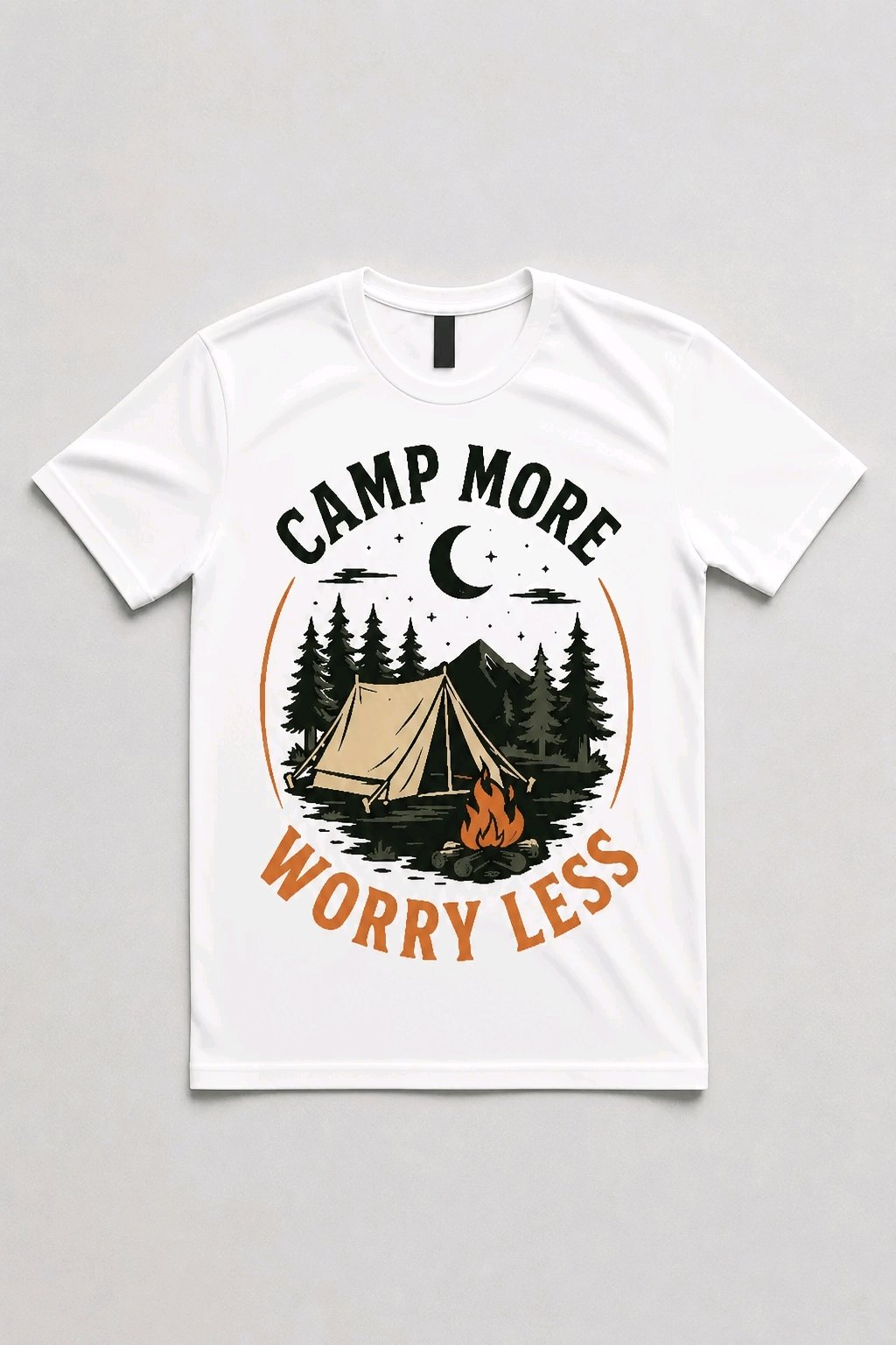 Camp More Worry Less T-Shirt TeeStation