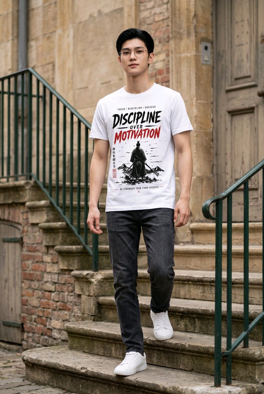 Discipline Over Motivation T-Shirt TeeStation