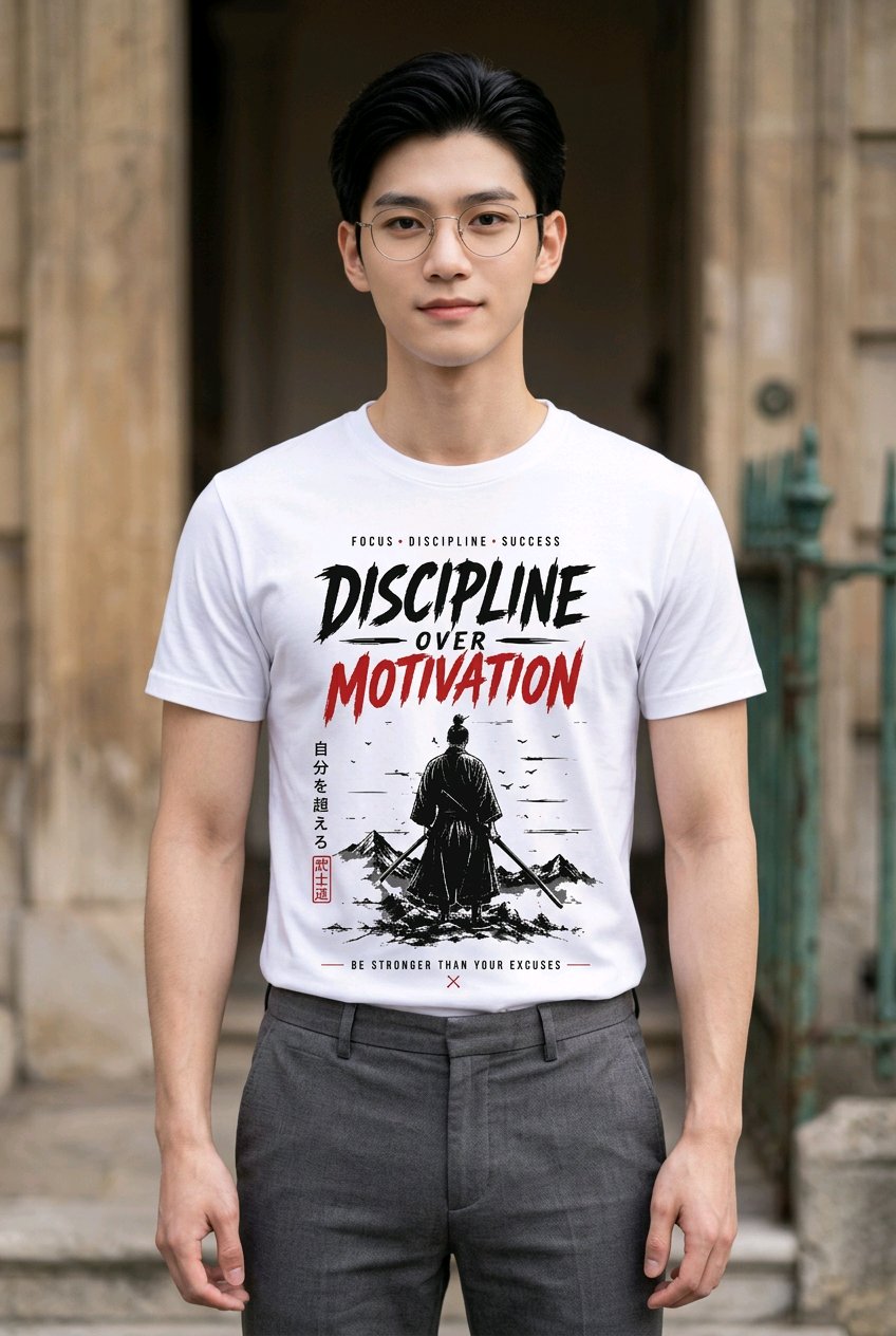 Discipline Over Motivation T-Shirt TeeStation