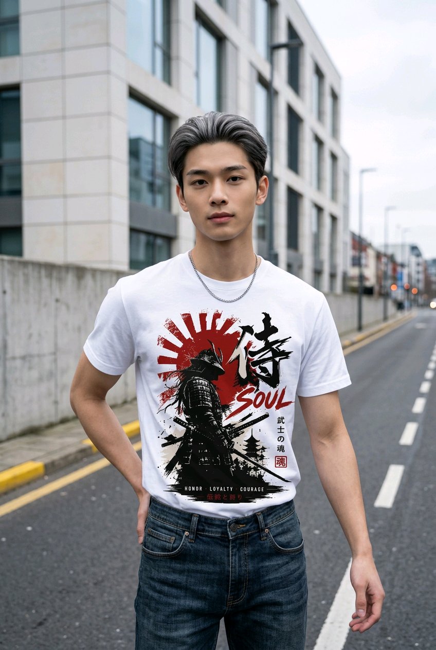 Japanese Samurai Soul T-Shirt TeeStation