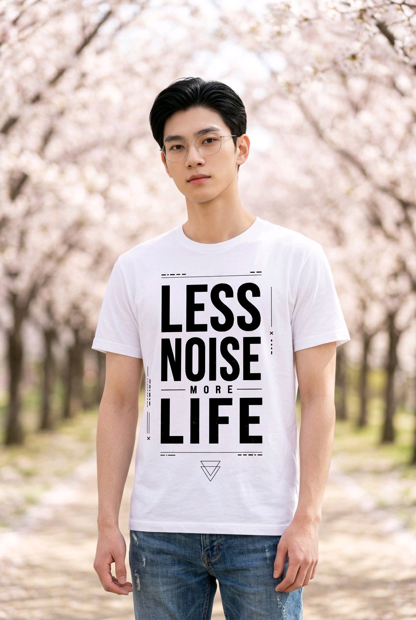 Less Noise More Life T-Shirt TeeStation
