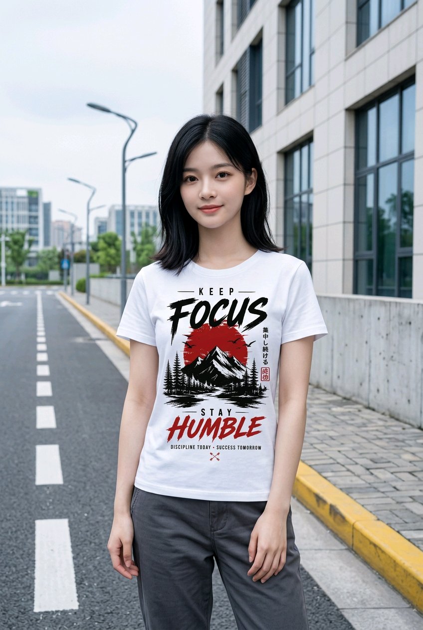 Keep Focus Stay Humble T-Shirt TeeStation