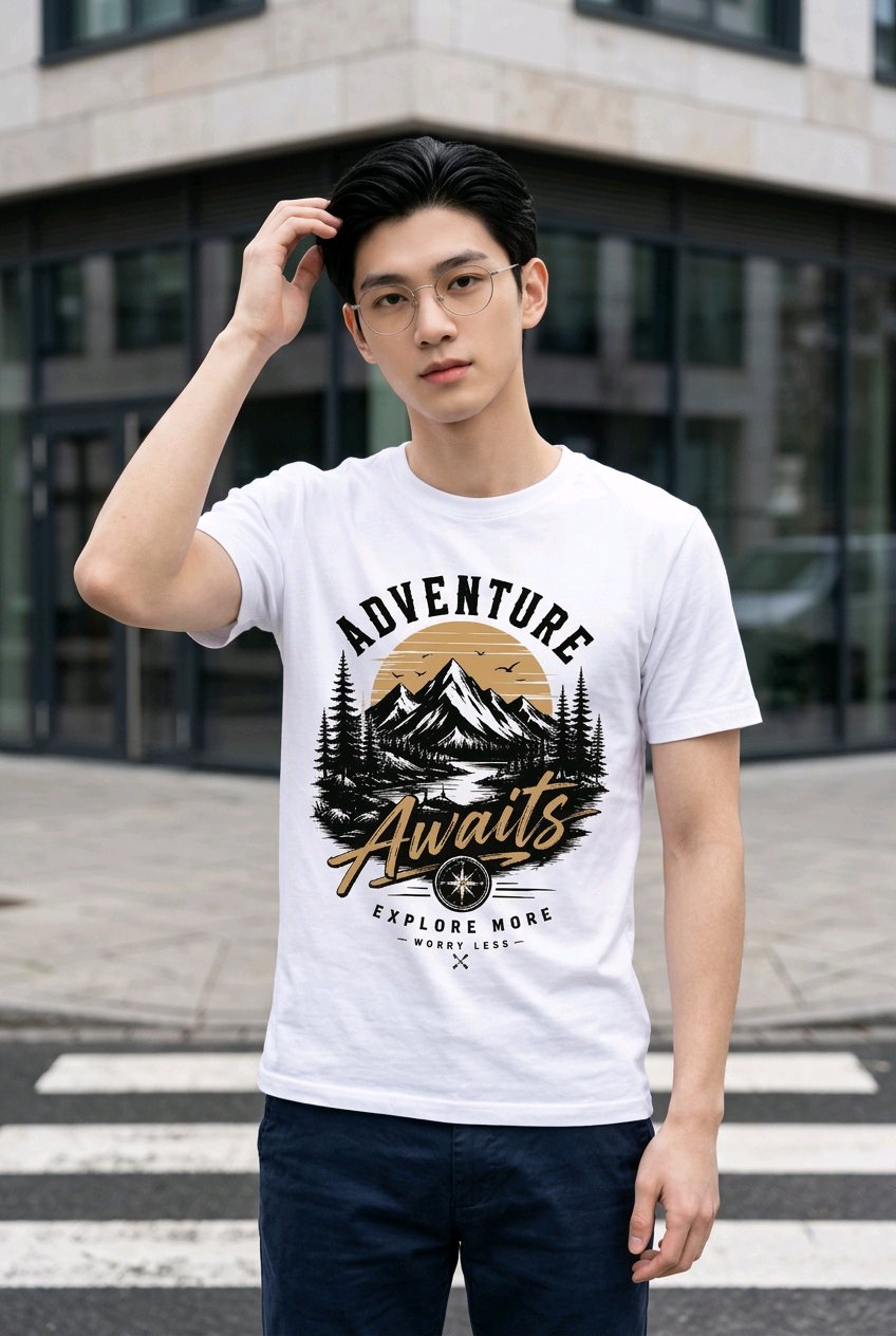 Adventure Awaits Explore More Worry Less T-Shirt TeeStation