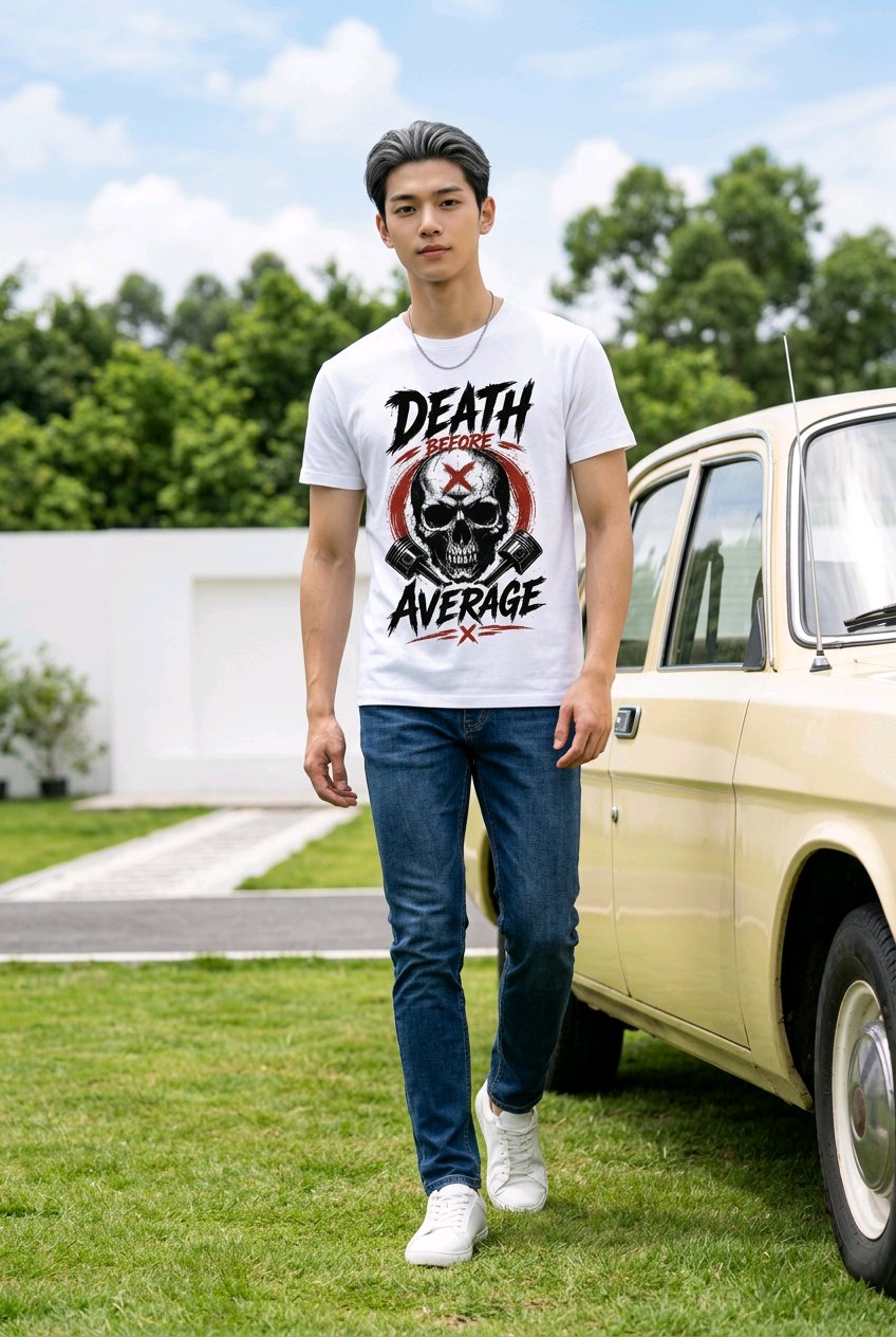 Death Before Average T-Shirt TeeStation