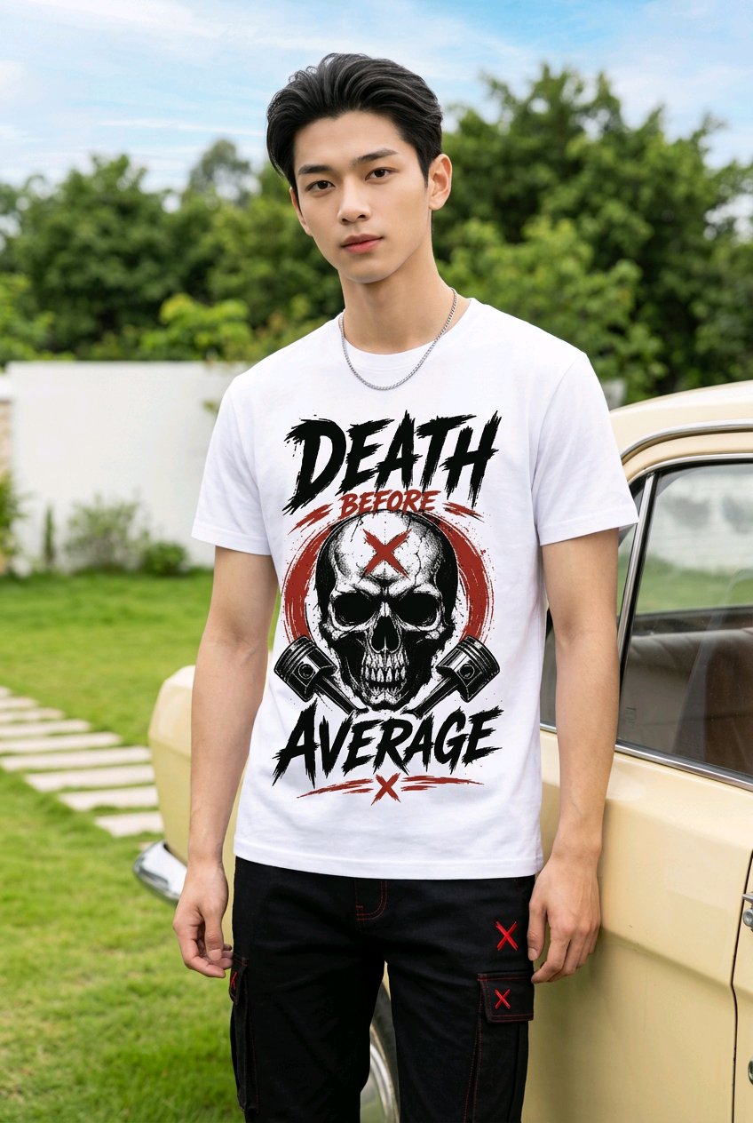 Death Before Average T-Shirt TeeStation
