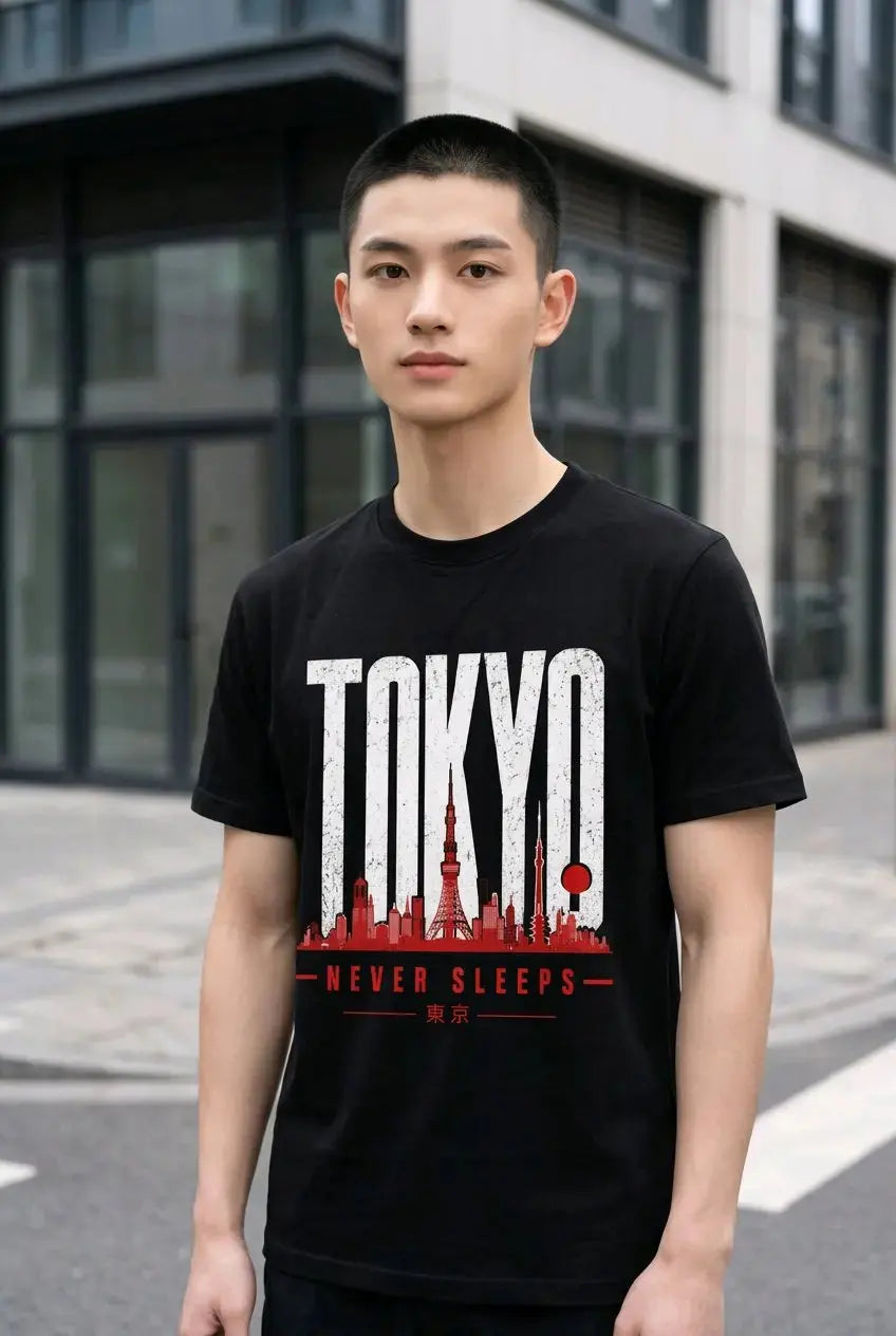 Tokyo Never Sleeps T-Shirt TeeStation
