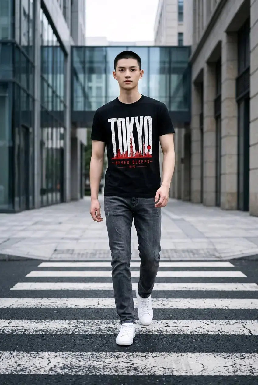Tokyo Never Sleeps T-Shirt TeeStation