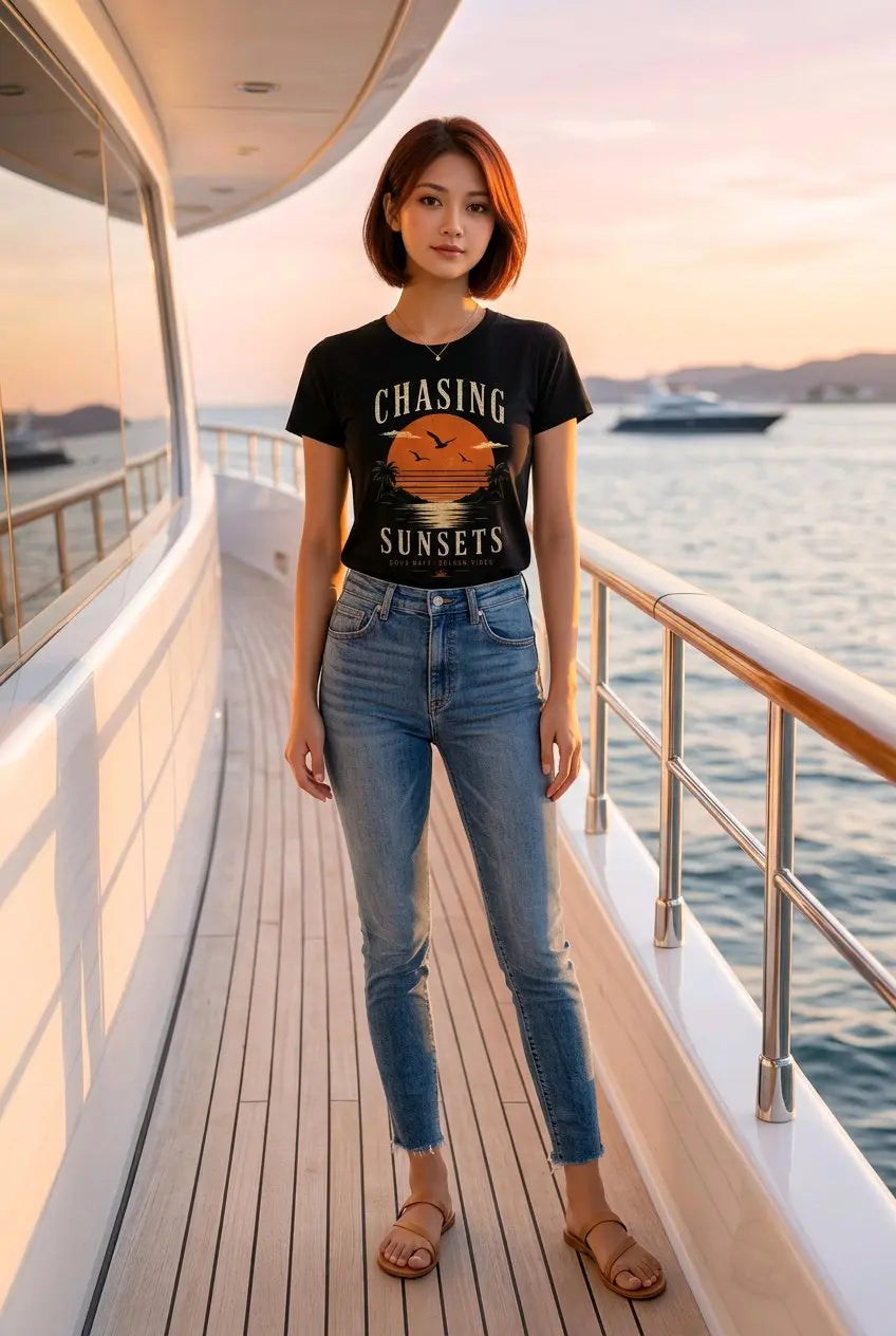 Chasing Sunsets Sunset Graphic T-Shirt